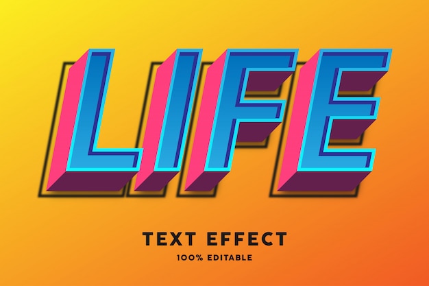 3d blue and red text effect