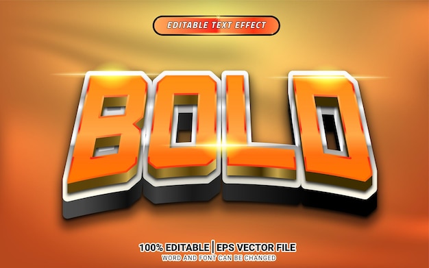 3d bold text effect template design