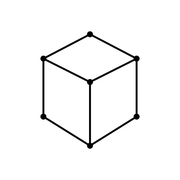 3D box icon vector template illustration logo design