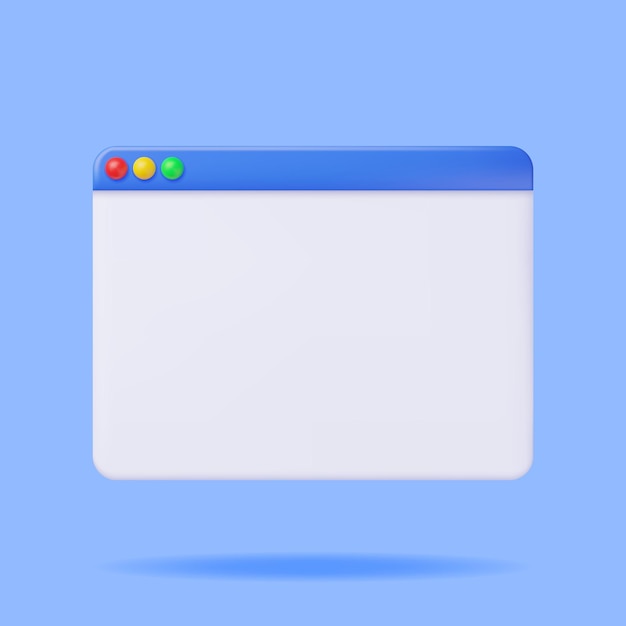 3D Browser Window Isolated