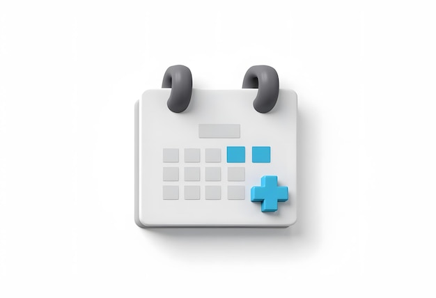 3d Calendar assignment icon Planning concept Day month year time concept 3d rendering