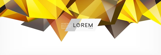 3d card on light backdrop Abstract triangle pattern Futuristic geometric background