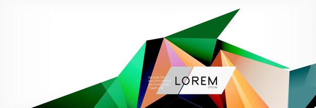 3d card on light backdrop Abstract triangle pattern Futuristic geometric background