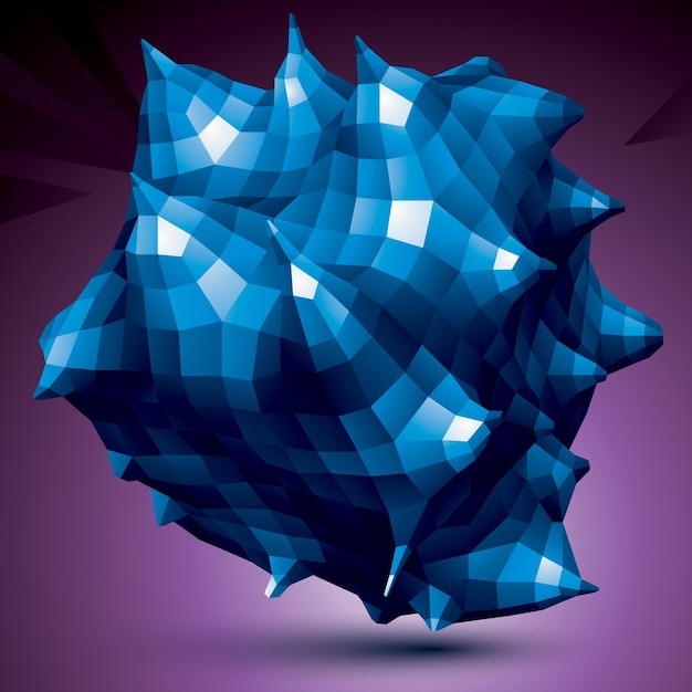 3D colorful abstract technology illustration, perspective geometric unusual object. Origami shape.