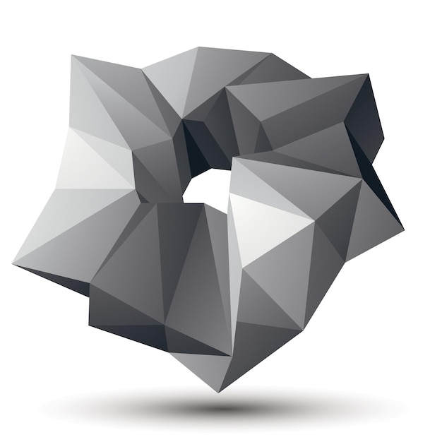 3D contemporary style abstract object, cybernetic futuristic form. Technology idea.