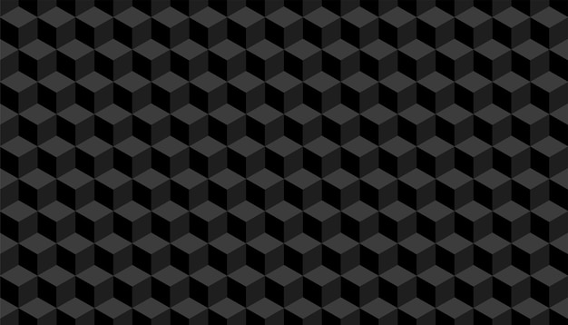 3d cube pattern black background