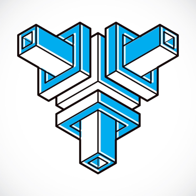 3d design, abstract vector dimensional cube shape.