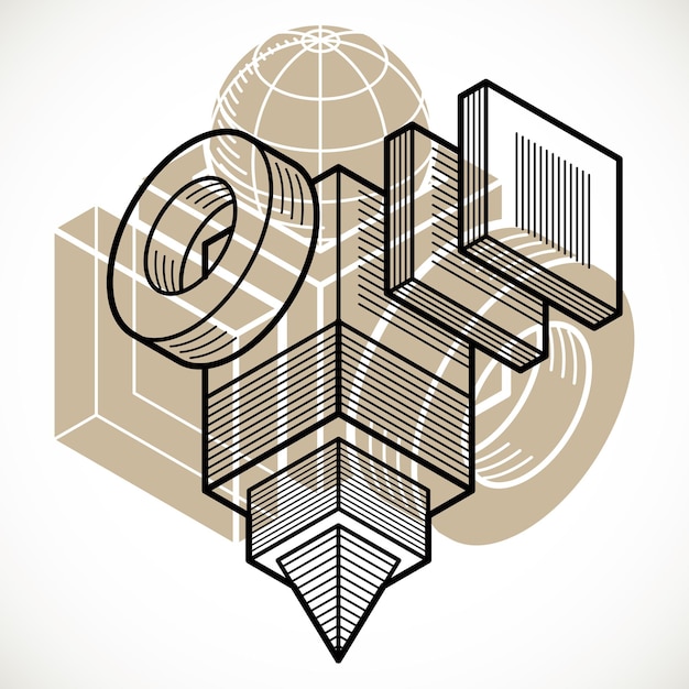 3D-design, abstrakt vektor dimensionell kubform.