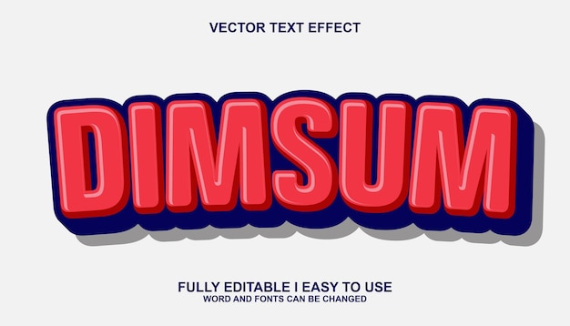 3d editable dimsum text effect template