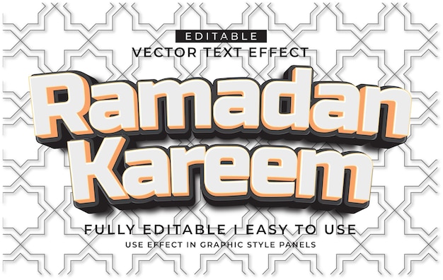 3d editable Ramadan Kareem Text Effect