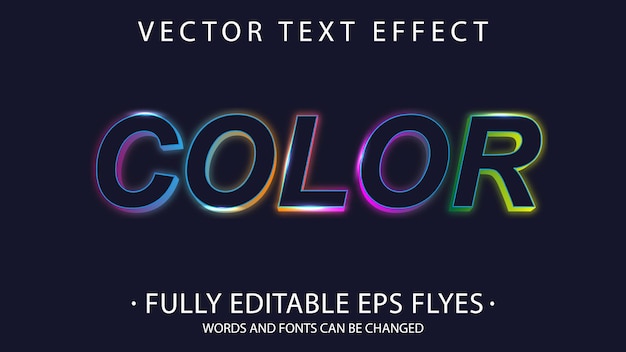 3D Editable text effect minimal font style premium vector and colourful background