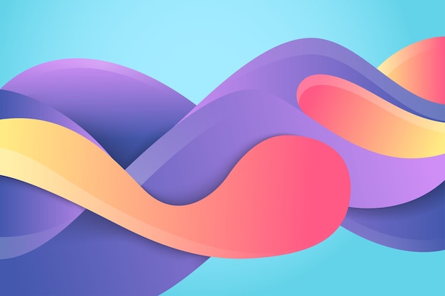 3D fluid wavy shape Bright cloudy futuristic background Vibrant gradient flow in abstract wave