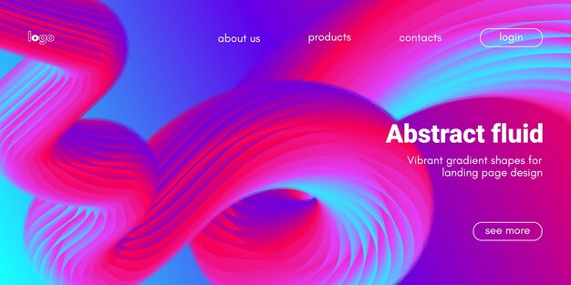 3D flytande former abstrakt lutning affisch