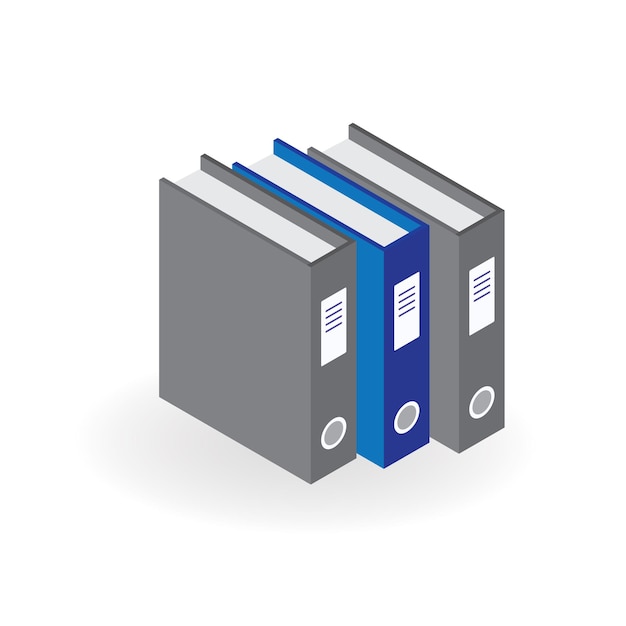 3d folder with documents 3d