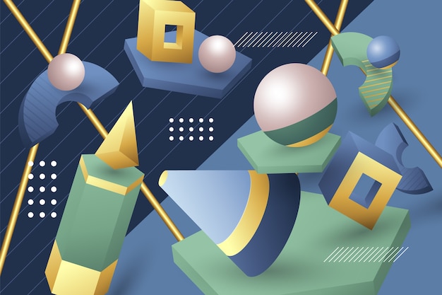 3D geometrisk bakgrund med lutning
