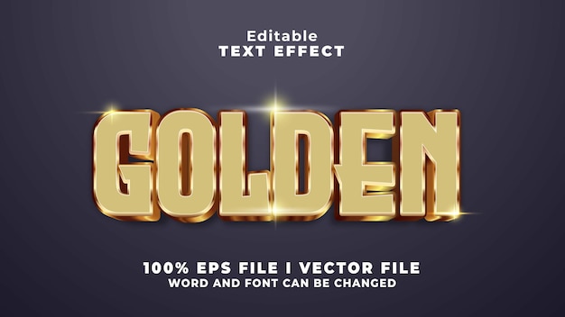 3d golden bold text effect