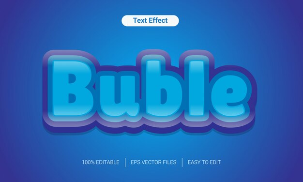 3d gradient cool soft color buble text style effect