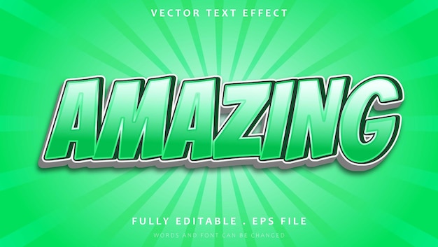 3d gradient green editable text effect design template