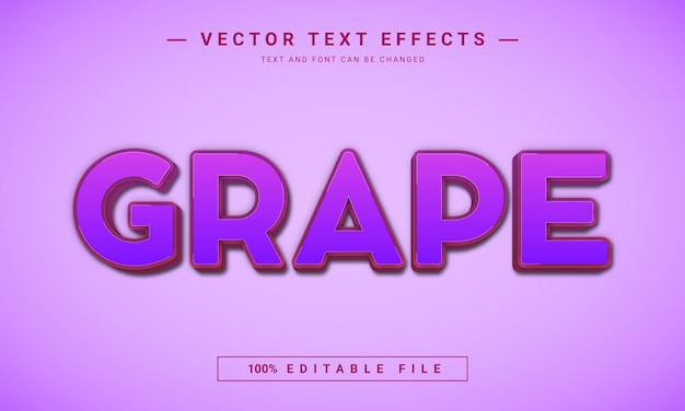 3d grapes editable text effect effect template