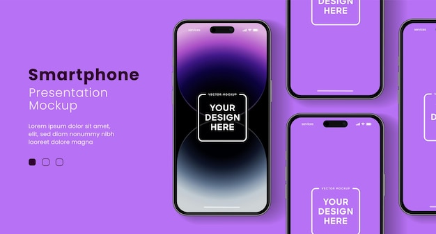 3d high quality smartphone mockup isolated background for show mobile app ui ux presentation
