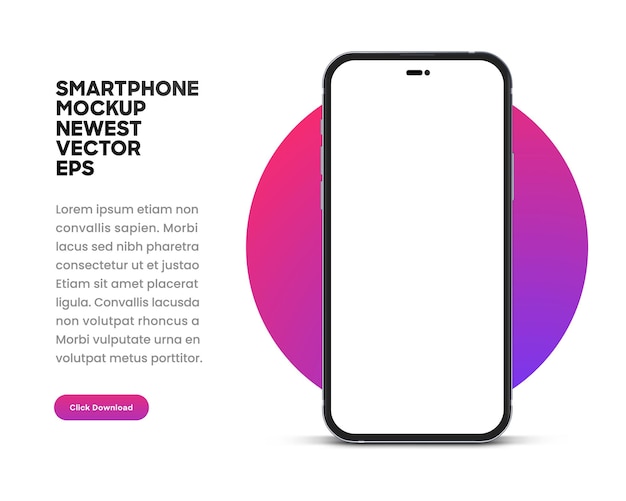 3d high quality smartphone mockup with different angle and isolated background for show mobile app