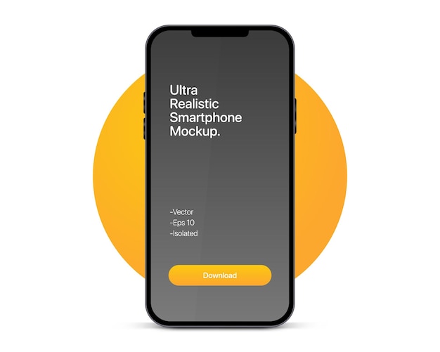 3d high quality smartphone mockup with different angle and isolated background for show mobile app