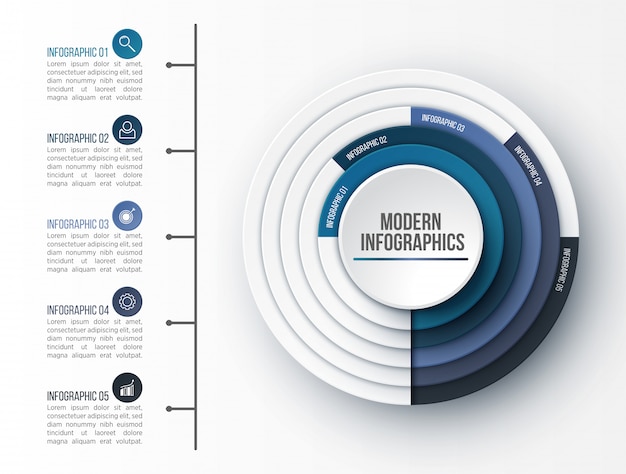  3D infographic template for presentation. Business data visualization. Abstract elements. Creative concept for infographic.
