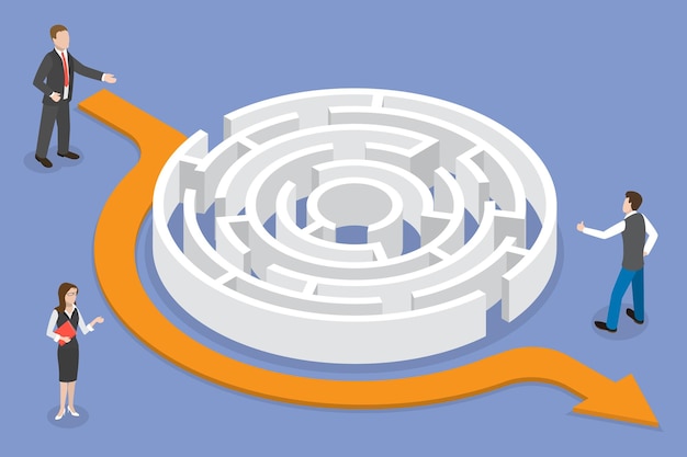 3D Isometric Flat Vector Illustration of Bypass Route