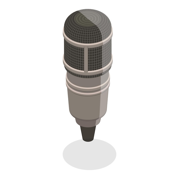 3d isometric flat vector illustration of music microphones professional sound recording equipment