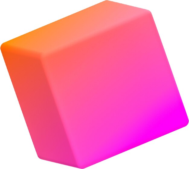 3D liquid cube shape