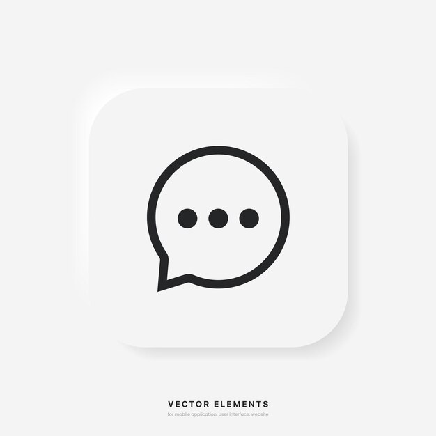 3d mail letter message chat speak dialog post icon sign symbol for mobile app website ui