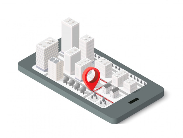 3d map isometric city