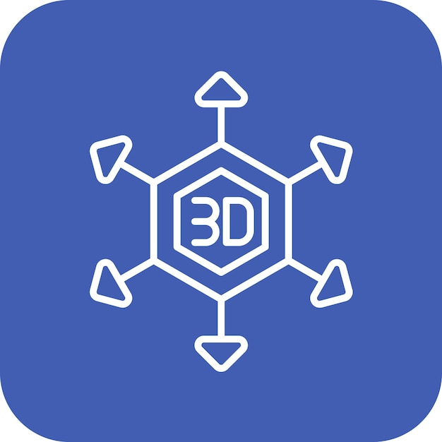 3d modeling icon vector image can be used for creativity