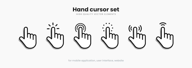 3d mouse click cursor hand cursor click icon mouse pointer arrow cursor pointer hand click button.