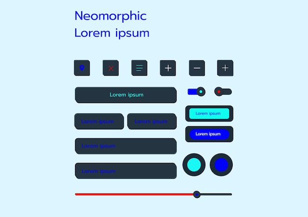 3d neumorphic soft ui design 3d bottons