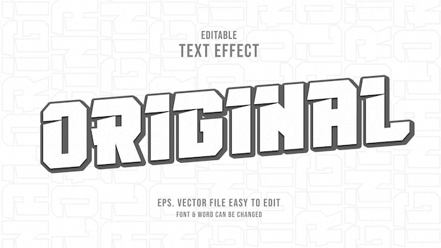 3d original simple text effect
