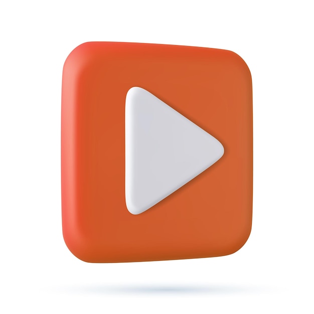 3d Play red icon