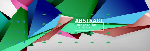 3d polygonal shape geometric background triangular modern abstract composition