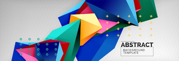 3d polygonal shape geometric background triangular modern abstract composition