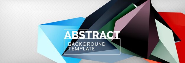 3d polygonal shape geometric background triangular modern abstract composition