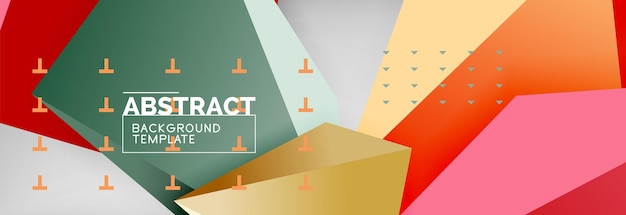 3d polygonal shape geometric background triangular modern abstract composition