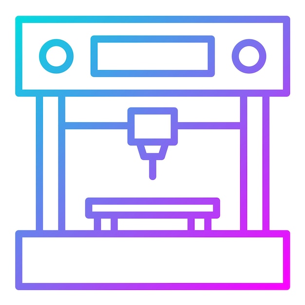 3d Printer vector icon Can be used for Printing iconset