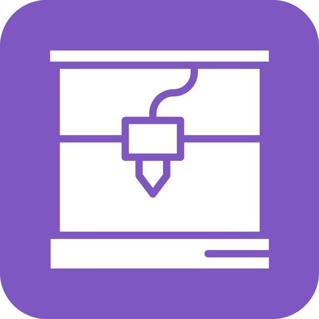 3d printer vector icon illustration of engineering iconset