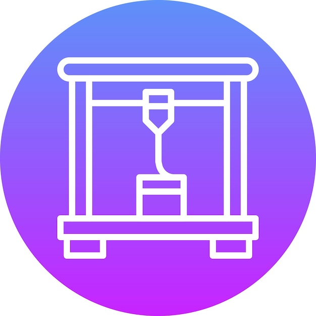 3d Printer vector icon illustration of Technology iconset