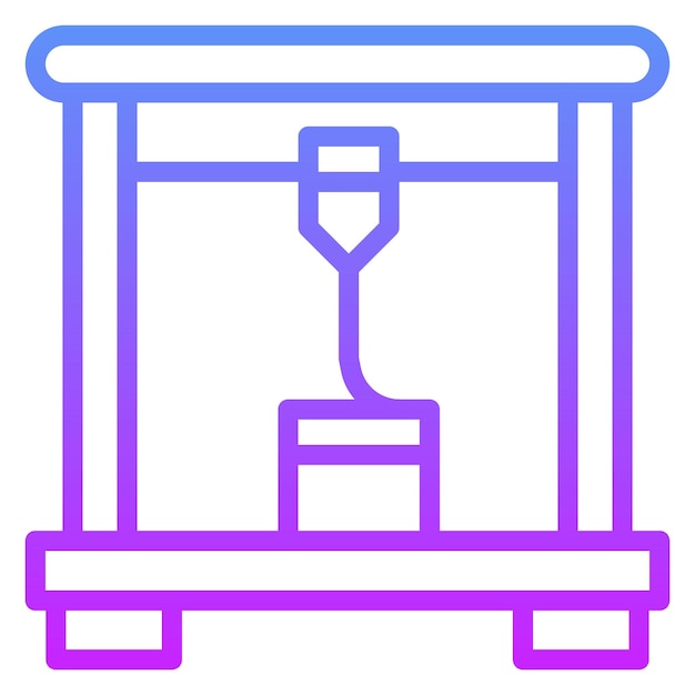 3d Printer vector icon illustration of Technology iconset