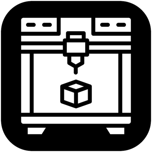 3D Printing vector icon illustration of Robotics iconset