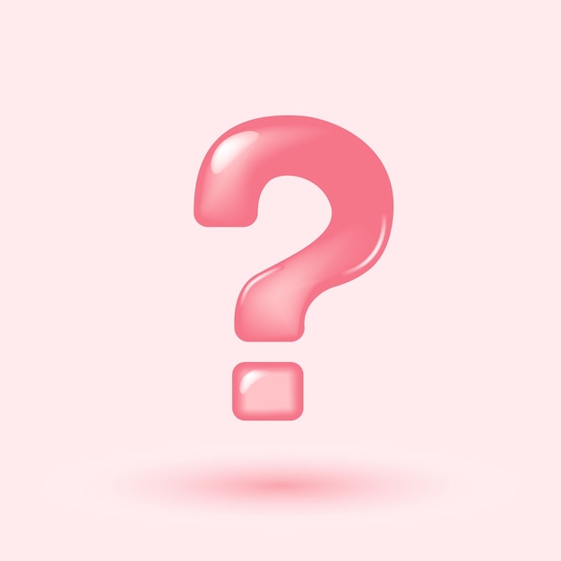 3d question mark icon sign or ask FAQ and QA answer solution information Have a question question answer sign or problem with cartoon 3d style concept 3d faq icon vector rendering illustration