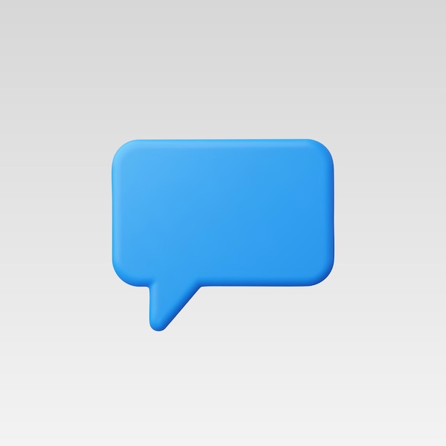 3d Realistic Chat or Message Icon vector illustration