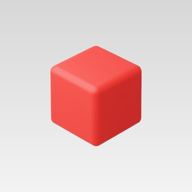 3d Realistic Cube icon vector illustration