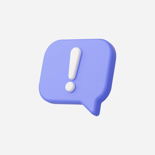 3d Realistic Danger attention icon Vector illustration